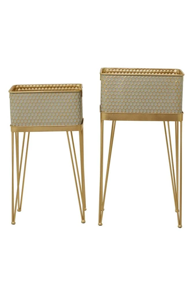 商品VIVIAN LUNE HOME|Gold Metal Modern Planter with Removable Stand - Set of 2,价格¥1635,第4张图片详细描述