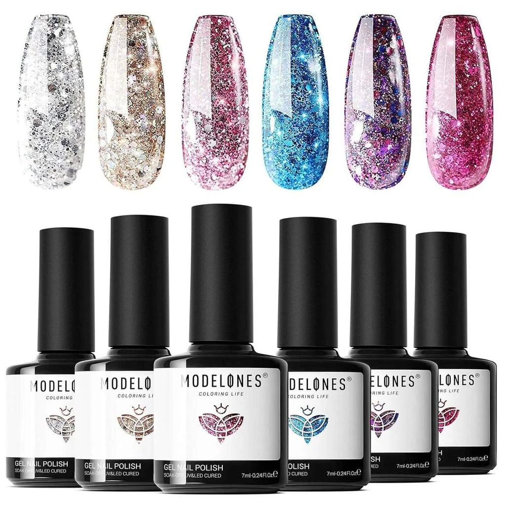 6 Shades Gel Nail Polish Set Collection 商品