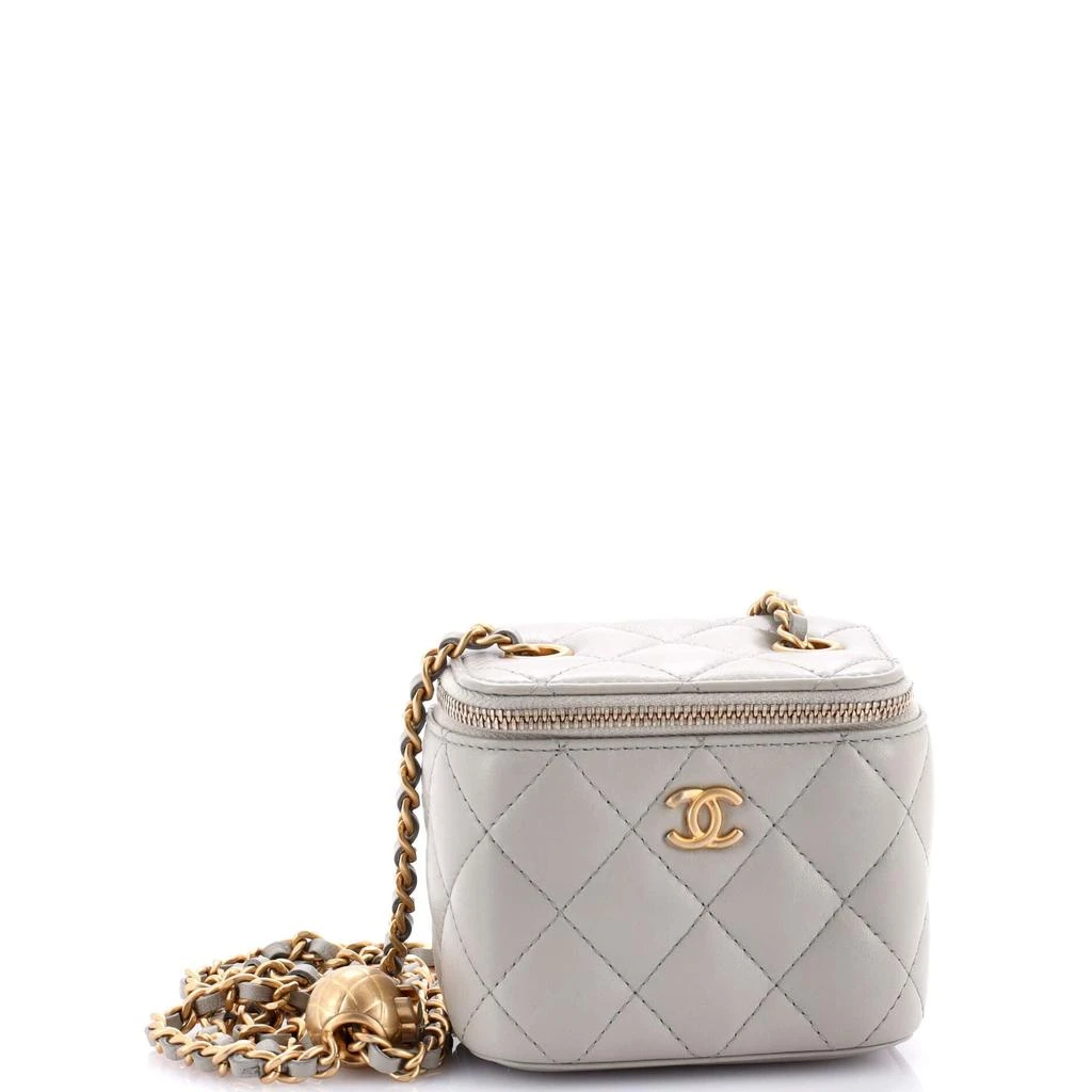 商品[二手商品] Chanel|Pearl Crush Vanity Case with Chain Quilted Lambskin Mini,价格¥28116,第2张图片详细描述