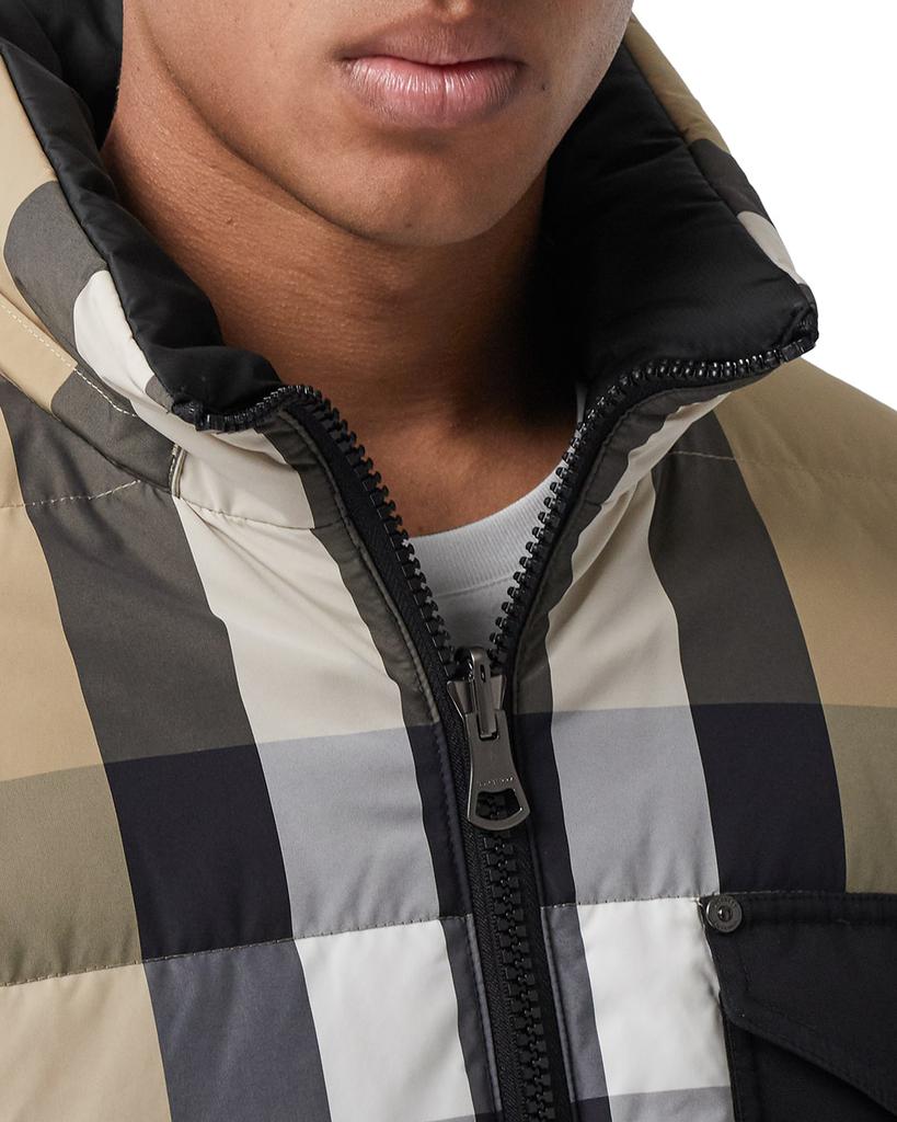 Men's Rutland Check Nylon Puffer Jacket商品第5张图片规格展示