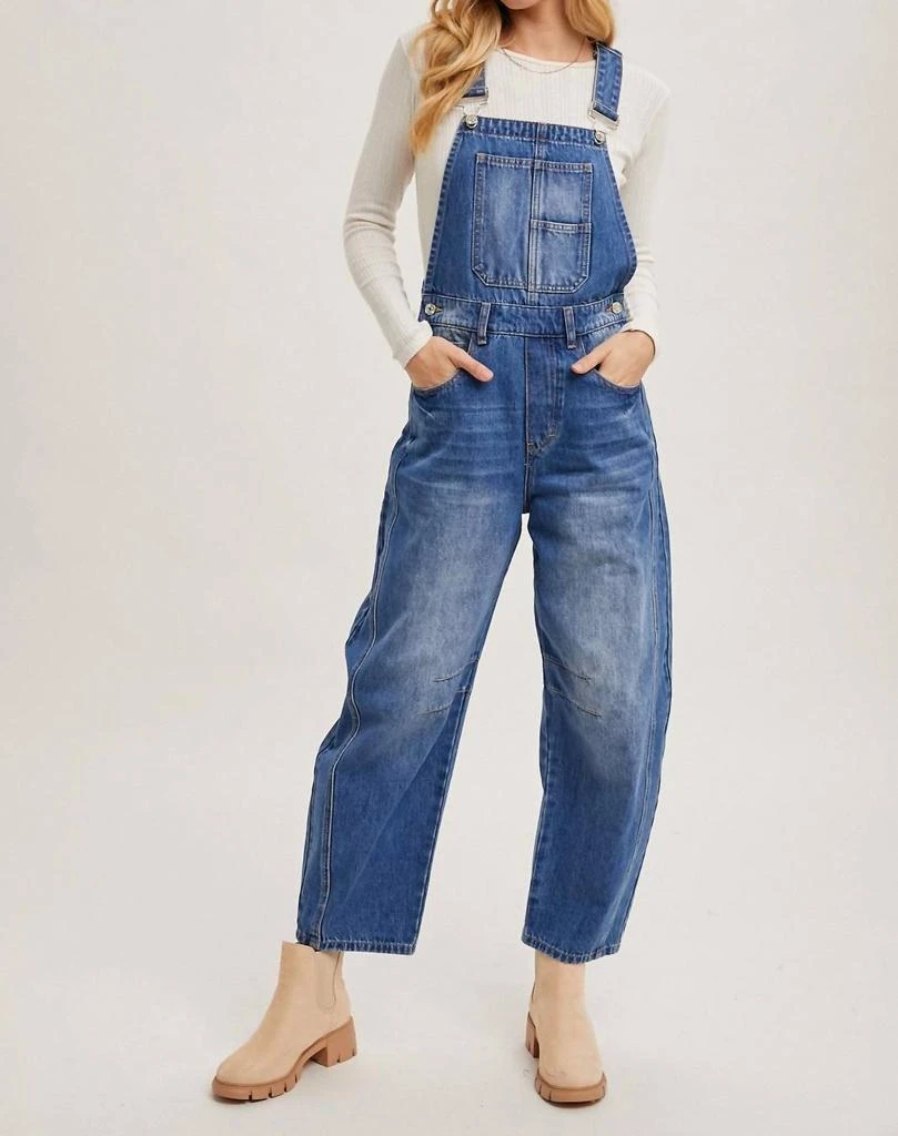 商品BluIvy|Bluivy - Ryder Barrel Leg Overalls,价格¥457,第1张图片