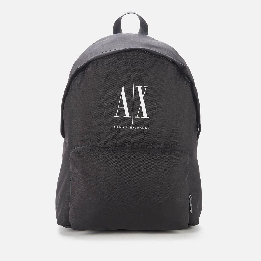 商品Armani Exchange|Armani Exchange Men's AX Logo Nylon Backpack - Black,价格¥605,第1张图片