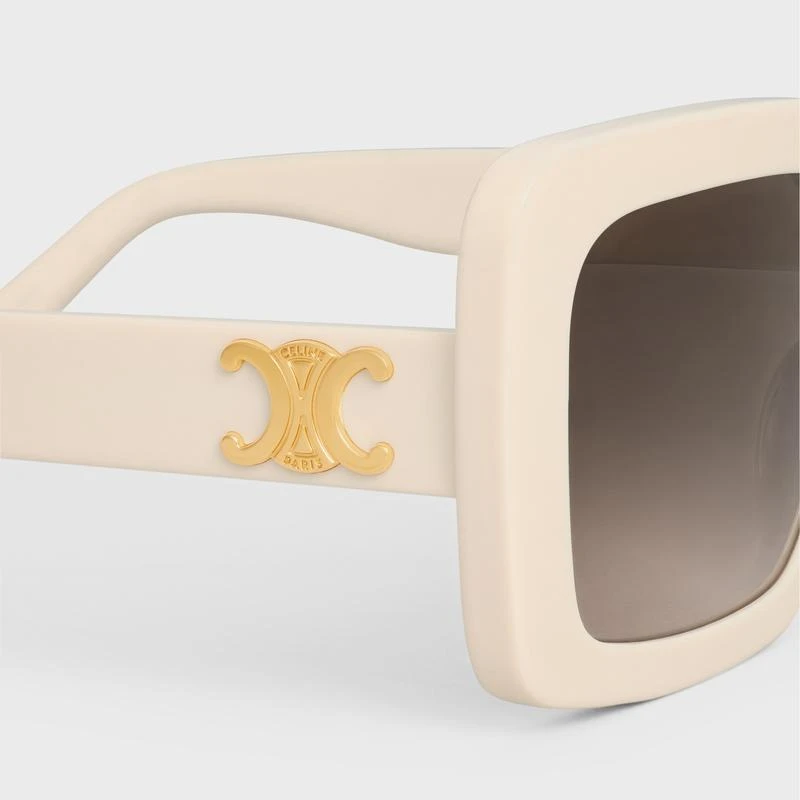Celine/赛琳 女士象牙白/ 黑色醋酸纤维太阳镜 商品