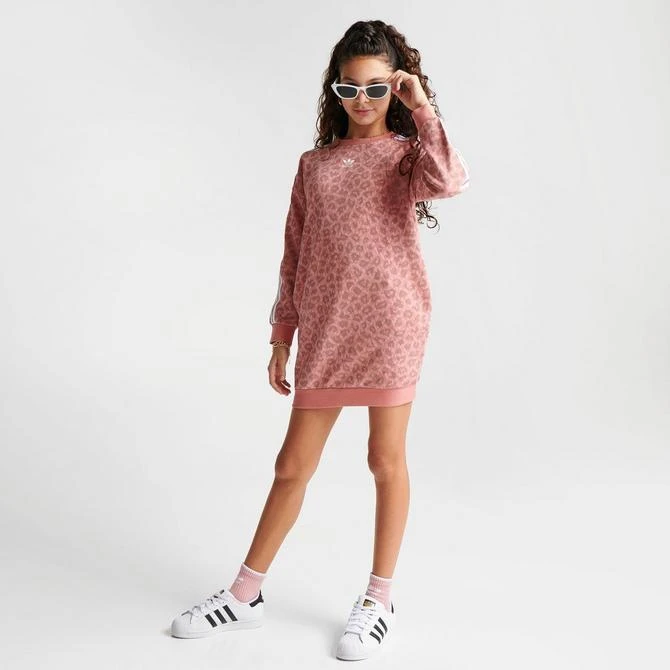 商品Adidas|Girls' adidas Originals Allover Animal Print Long-Sleeve Dress,价格¥111,第2张图片详细描述