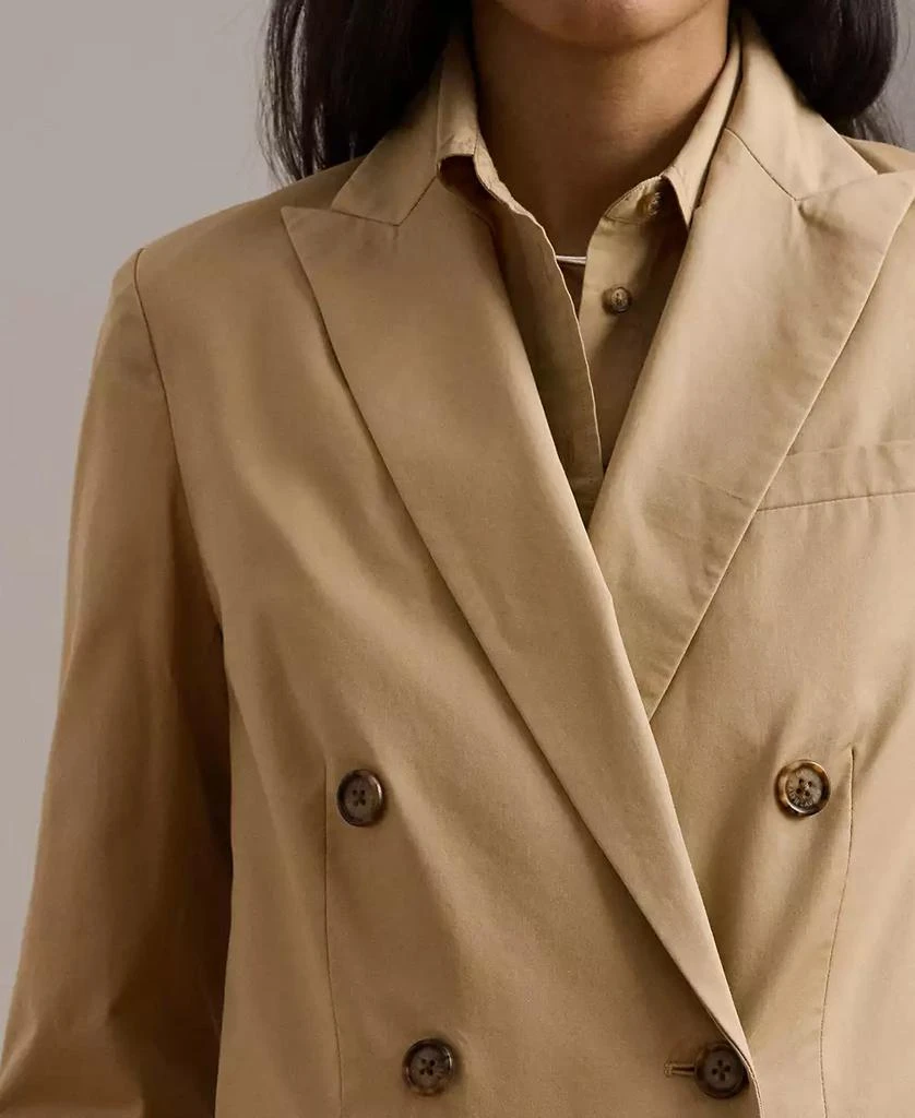 商品Ralph Lauren|Women's Double-Breasted Cotton Twill Blazer,价格¥1087,第3张图片详细描述