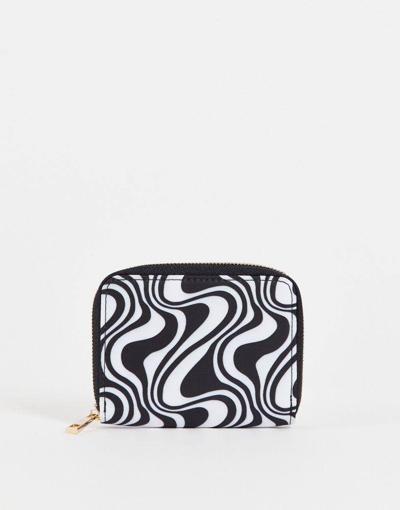 ASOS DESIGN nylon purse in swirl print商品第4张图片规格展示