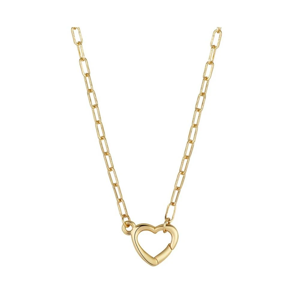 商品Unwritten|Gold Flash Plated Heart Link Necklace, 16+2" Extender,价格¥337,第1张图片