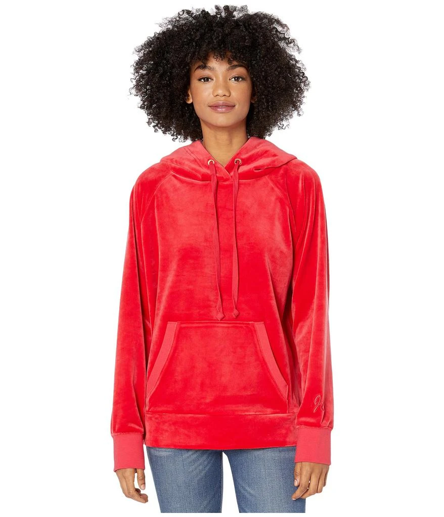 商品Juicy Couture|Track Luxe Velour Hooded Pullover,价格¥169,第1张图片