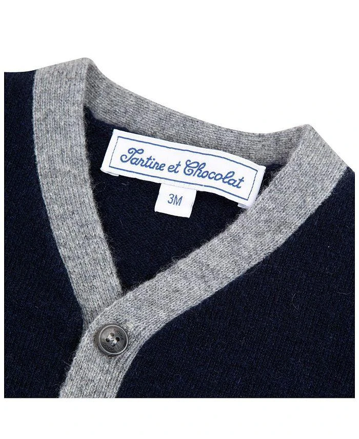 商品Tartine et Chocolat|Boys' Marine Cashmere Cardigan - Little Kid,价格¥814,第3张图片详细描述