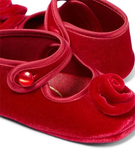 商品MONNALISA|婴幼儿 — 花卉贴花雪尼尔短靴,价格¥1415,第4张图片详细描述