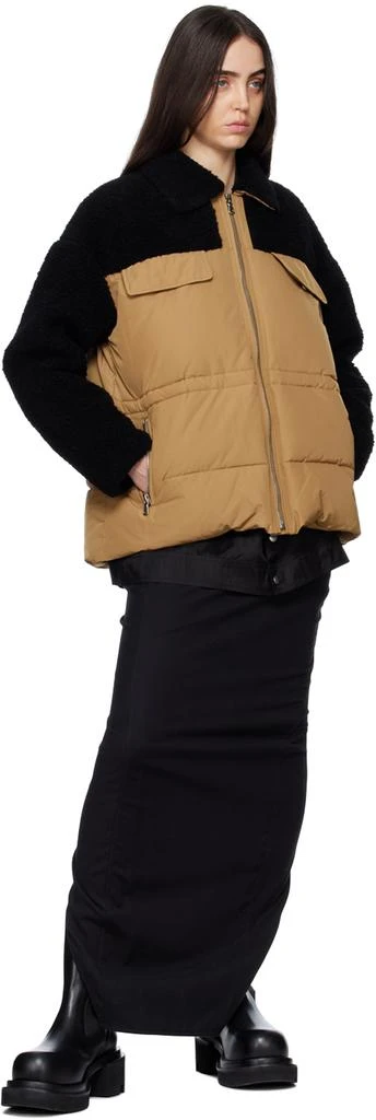 商品Yves Salomon|Brown & Black Paneled Jacket,价格¥1496,第4张图片详细描述