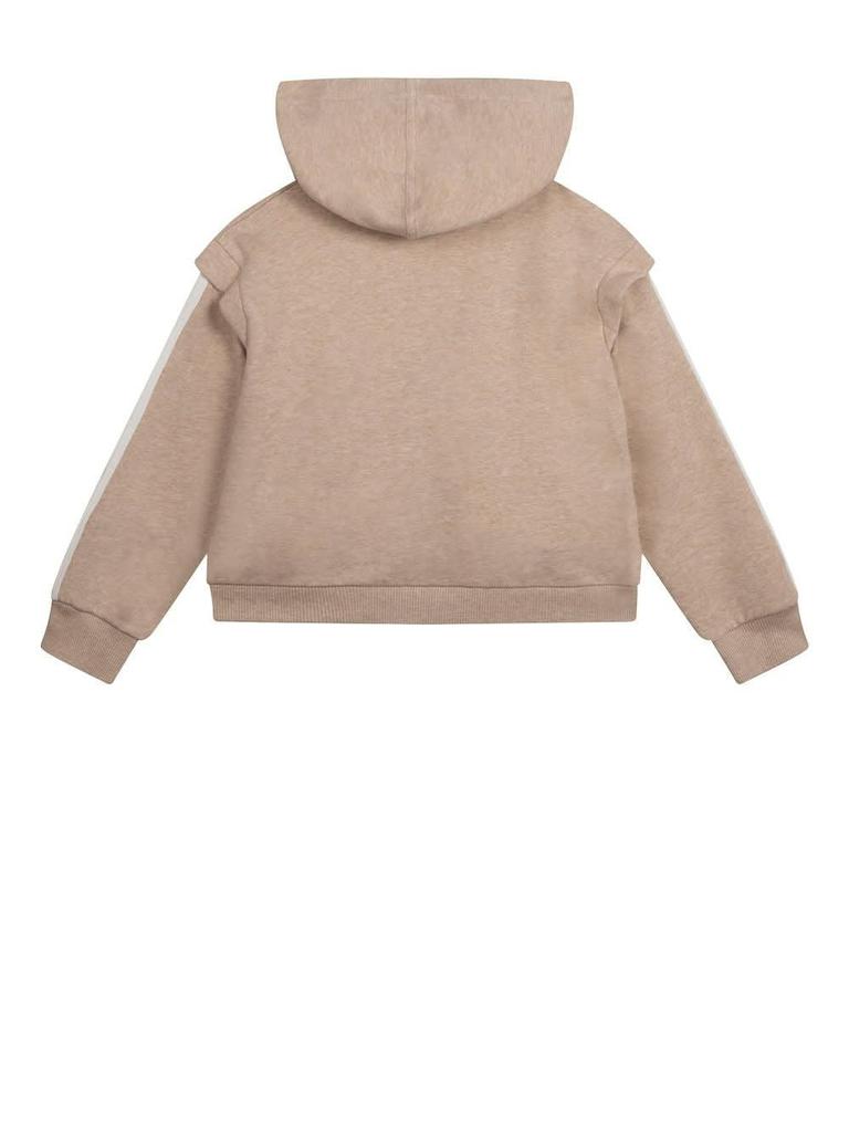 Chloé Kids Beige Hoodie With Logo And Contrast Stripes商品第2张图片规格展示