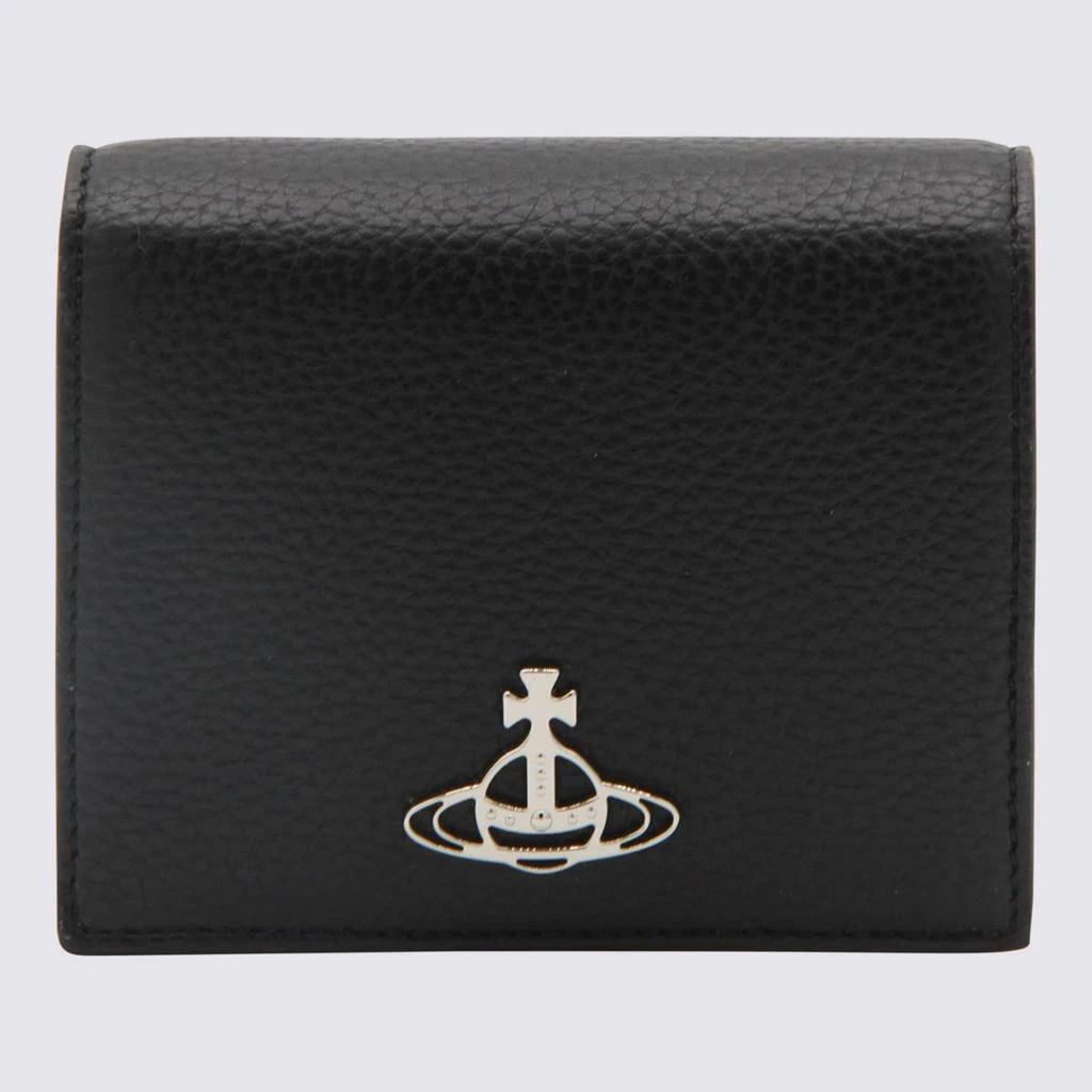 商品Vivienne Westwood|VIVIENNE WESTWOOD BLACK AND SILVER ORB WALLET,价格¥1173,第1张图片