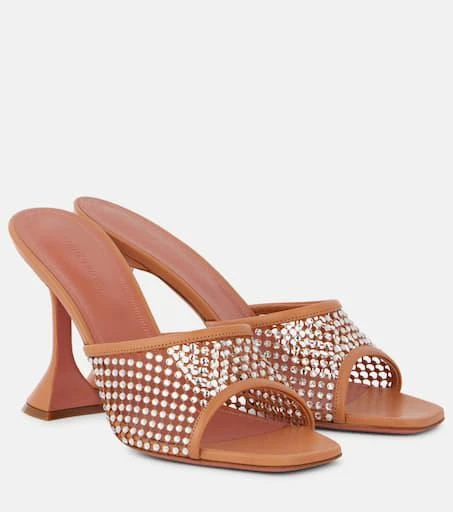商品Amina Muaddi|Lupita 95缀饰穆勒鞋,价格¥8040,第1张图片
