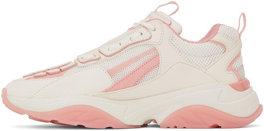 White & Pink Bone Runner Low-Top Sneakers商品第3张图片规格展示