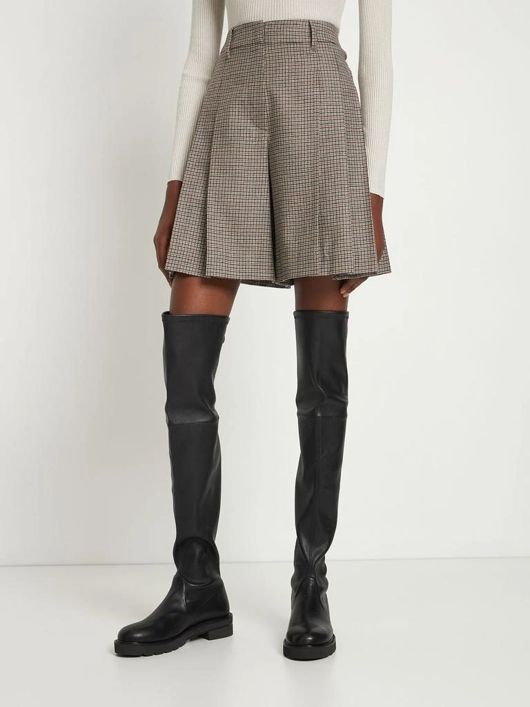 商品Stuart Weitzman|35mm Lowland Lift Leather Cuissard Boots,价格¥7286,第1张图片详细描述