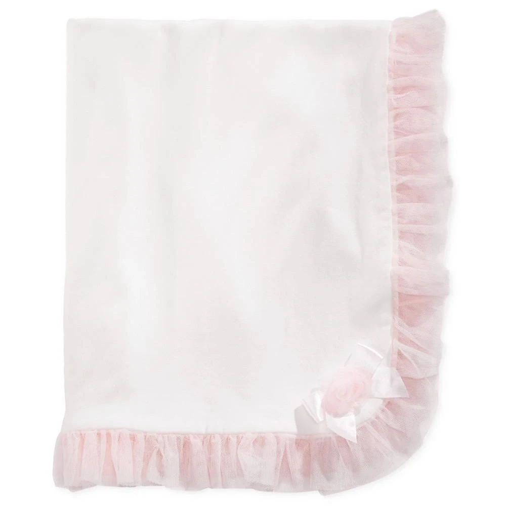 商品First Impressions|Baby Girls Tulle-Trim Blanket, Created for Macy's,价格¥255,第1张图片