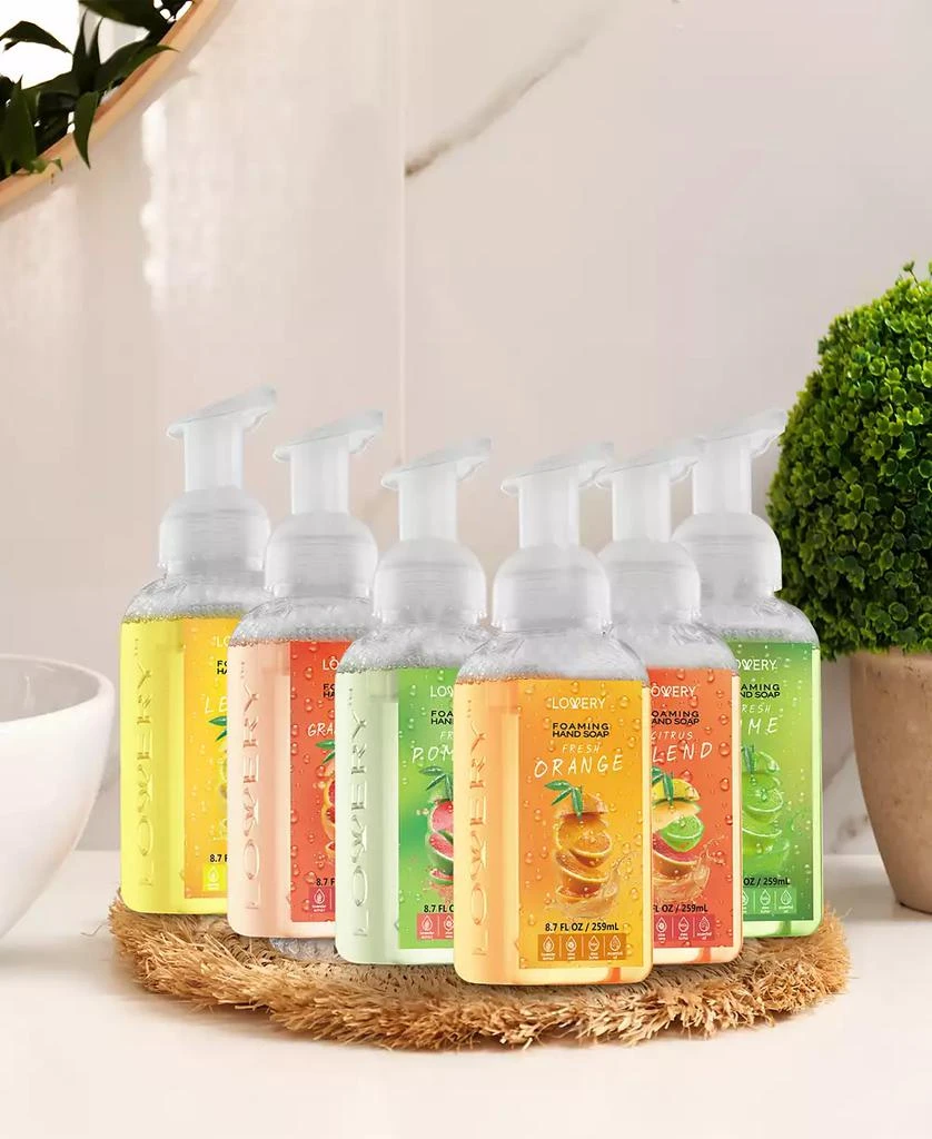 商品Lovery|Hand Foaming Soap in Citrus Blend, Lemon, Orange, Pomelo, Lime, Pink Grapefruit, Moisturizing Hand Soap - Hand Wash Set, 6 Piece,价格¥300,第3张图片详细描述