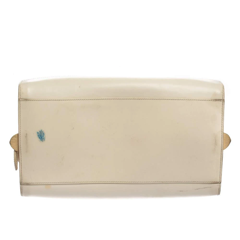 Ralph Lauren Cream White Leather Stirrup Boston Bag 商品