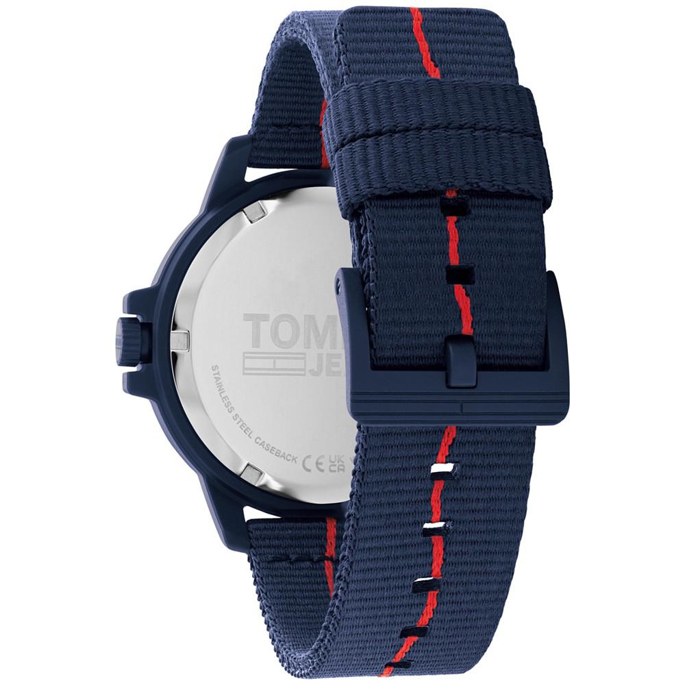 Tommy Hilfiger Men's Blue Nylon Strap Watch 42mm商品第3张图片规格展示