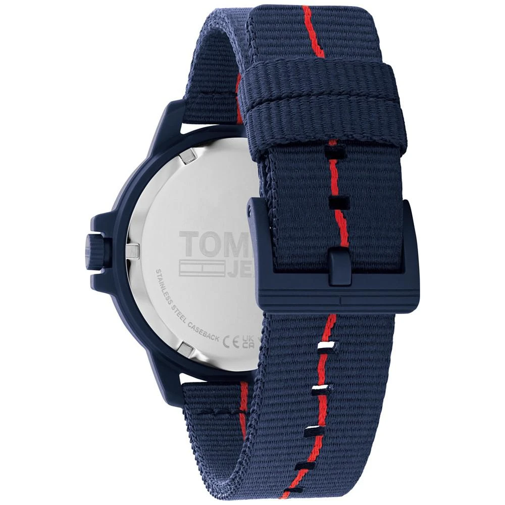 商品Tommy Hilfiger|Tommy Hilfiger Men's Blue Nylon Strap Watch 42mm,价格¥759,第3张图片详细描述