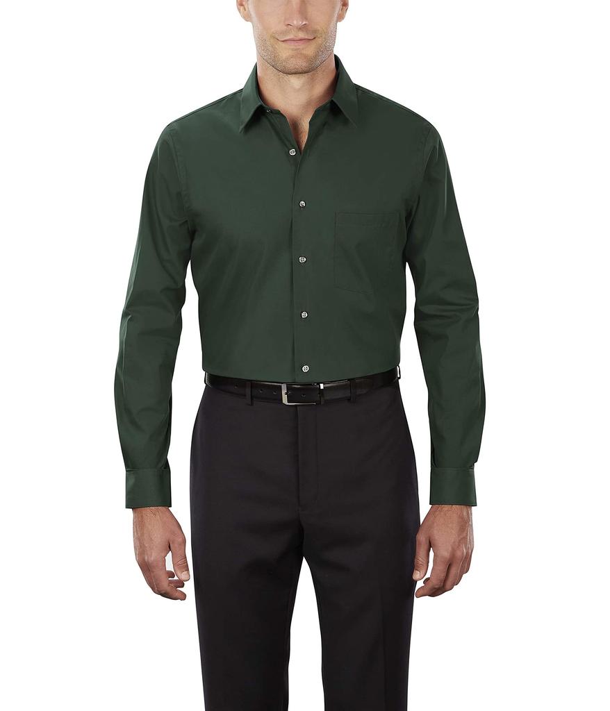 Men's Dress Shirt Regular Fit Poplin Solid商品第1张图片规格展示