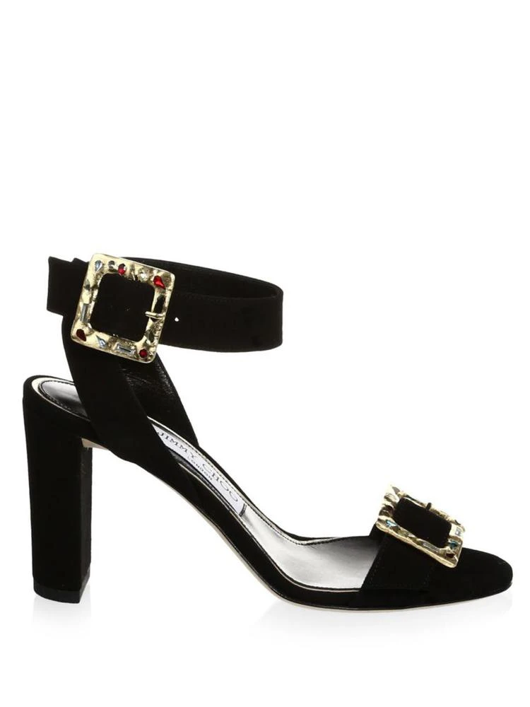 商品Jimmy Choo|Jewelled 麂皮方扣高跟鞋,价格¥2820,第5张图片详细描述