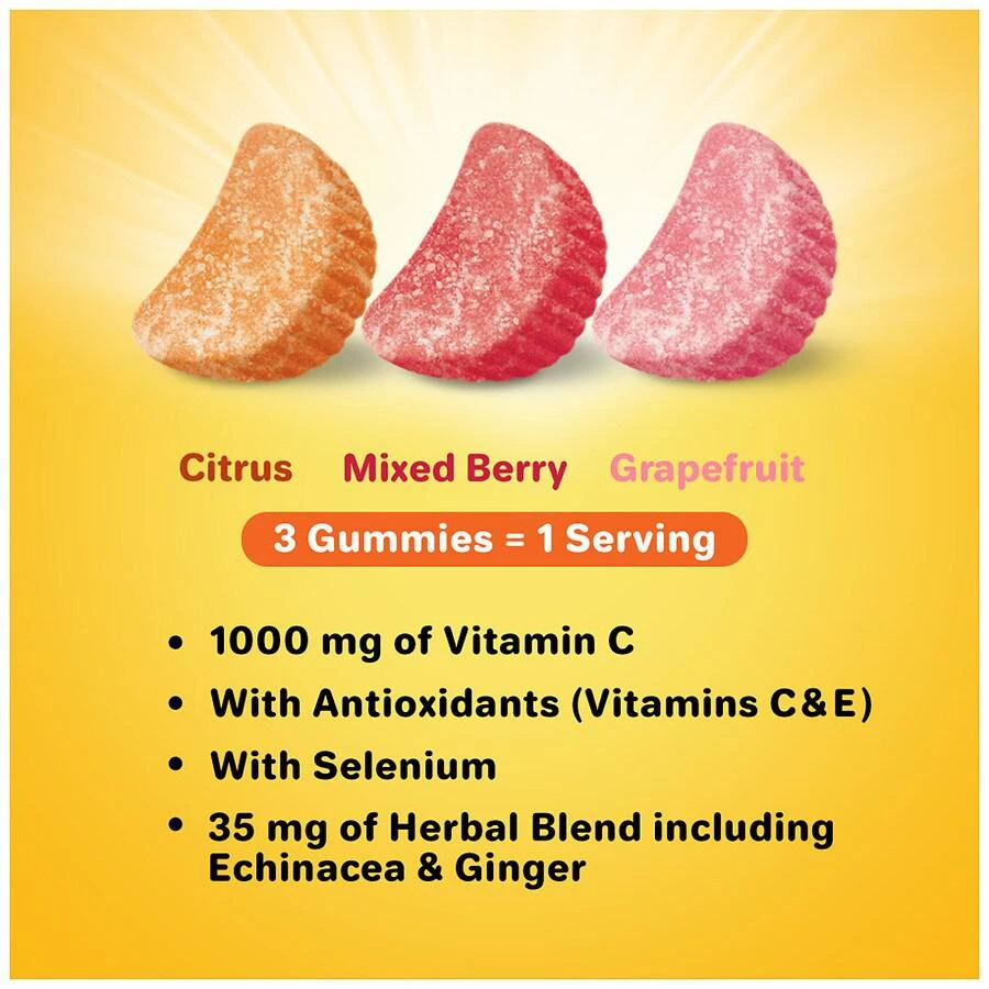 Vitamin C, E, Zinc, Minerals & Herbs Immune Support Supplement Gummies Assorted Fruit 商品