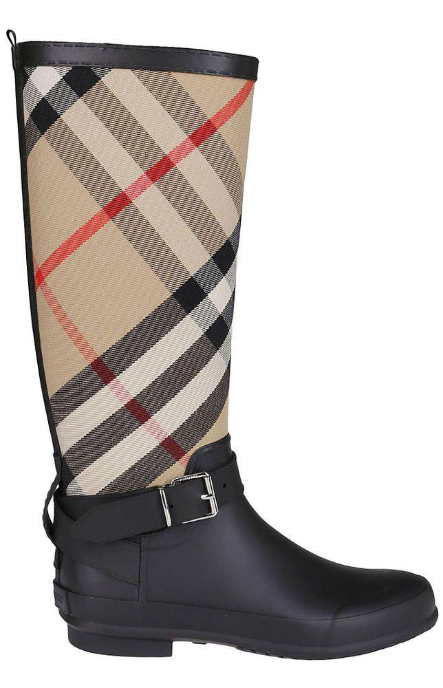 商品Burberry|Burberry House Checked Slip-On Rain Boots,价格¥2244-¥3087,第1张图片