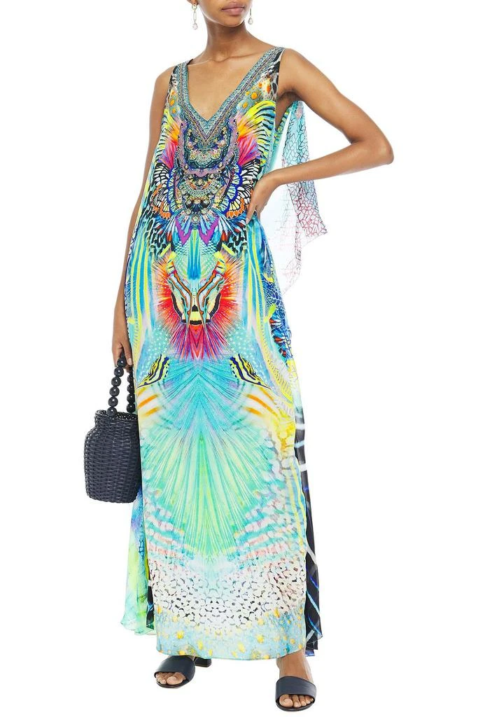 商品Camilla|Reef Warrior draped embellished printed silk crepe de chine maxi dress,价格¥1807,第2张图片详细描述