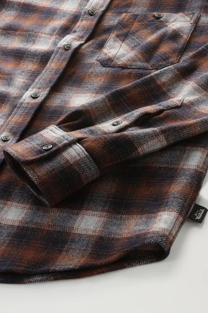 商品Woolrich|Wool Blend Trout Run Plaid Flannel Shirt - Men - Black,价格¥1405,第3张图片详细描述