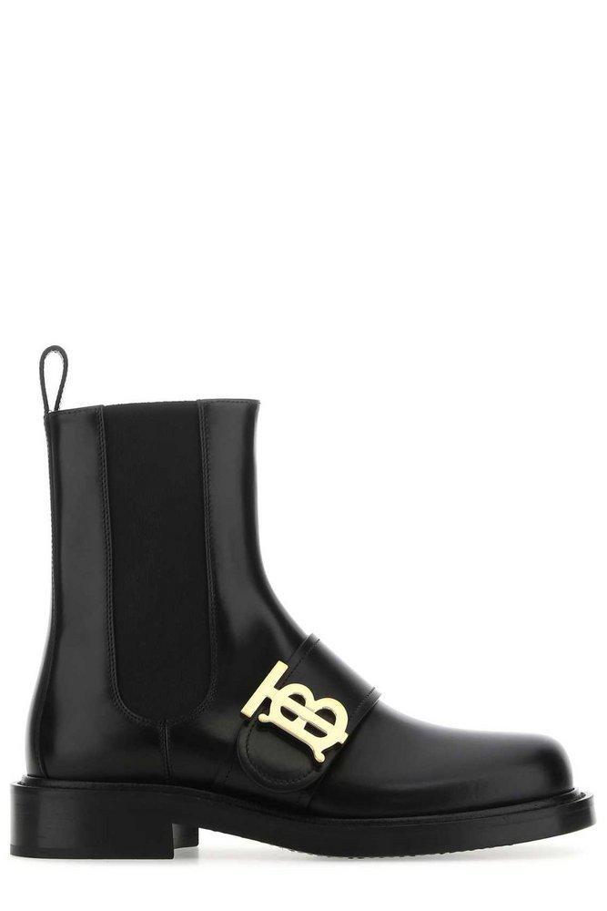商品Burberry|Burberry Logo Plaque Pull-On Chelsea Boots,价格¥4663-¥5662,第1张图片