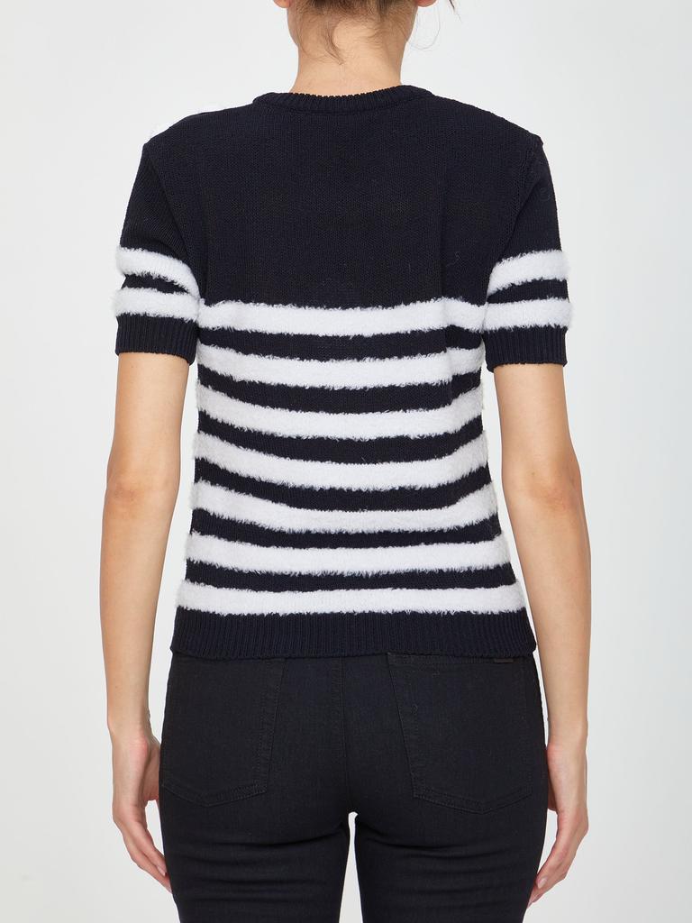 Striped knit t-shirt商品第4张图片规格展示