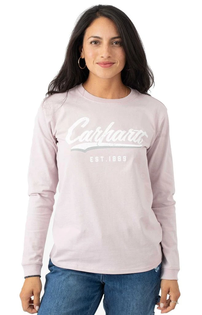 商品Carhartt|(104964) L/F Heavyweight L/S Hand-Painted Graphic T-Shirt - Folkstone Gray Heather,价格¥73,第1张图片