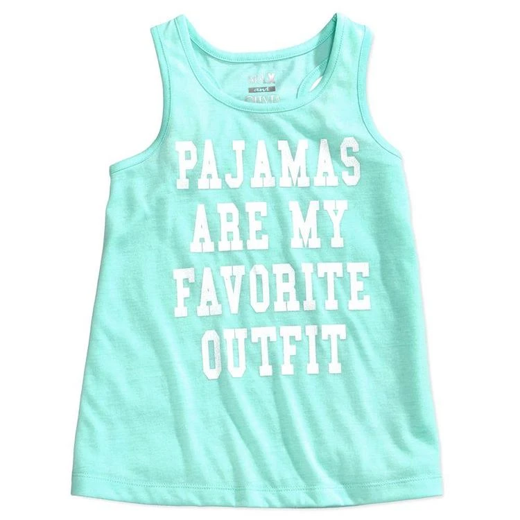 商品Max & Olivia|大/小童PJs Are My Favorite Outfit Pajama Tank, Little Girls (2-6X), Big Girls (7-16)), Created for Macy's,价格¥42,第1张图片