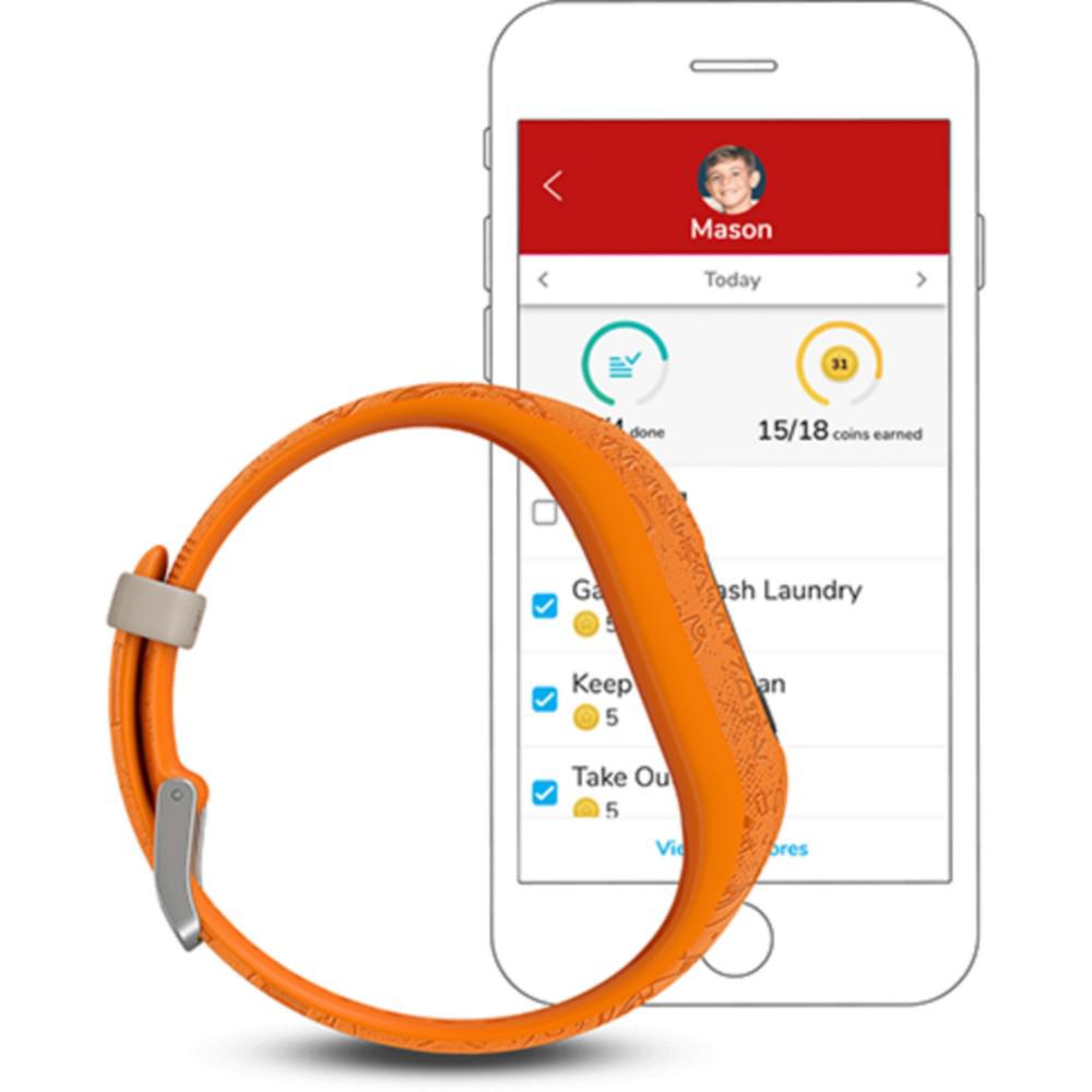 Kid's vivofit jr. 2 Light Side Orange Silicone Strap Smart Watch 11mm商品第8张图片规格展示