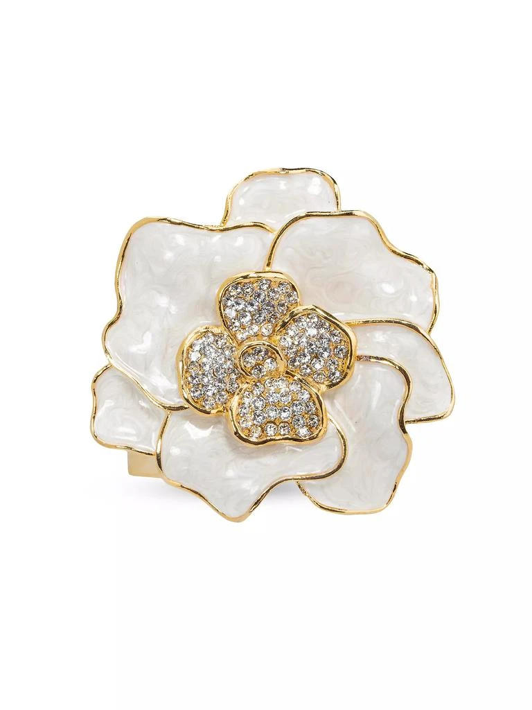 商品Nomi K|24K Goldplated Crystal & Enamel Spring Flower 4-Piece Napkin Ring Set,价格¥2350,第1张图片