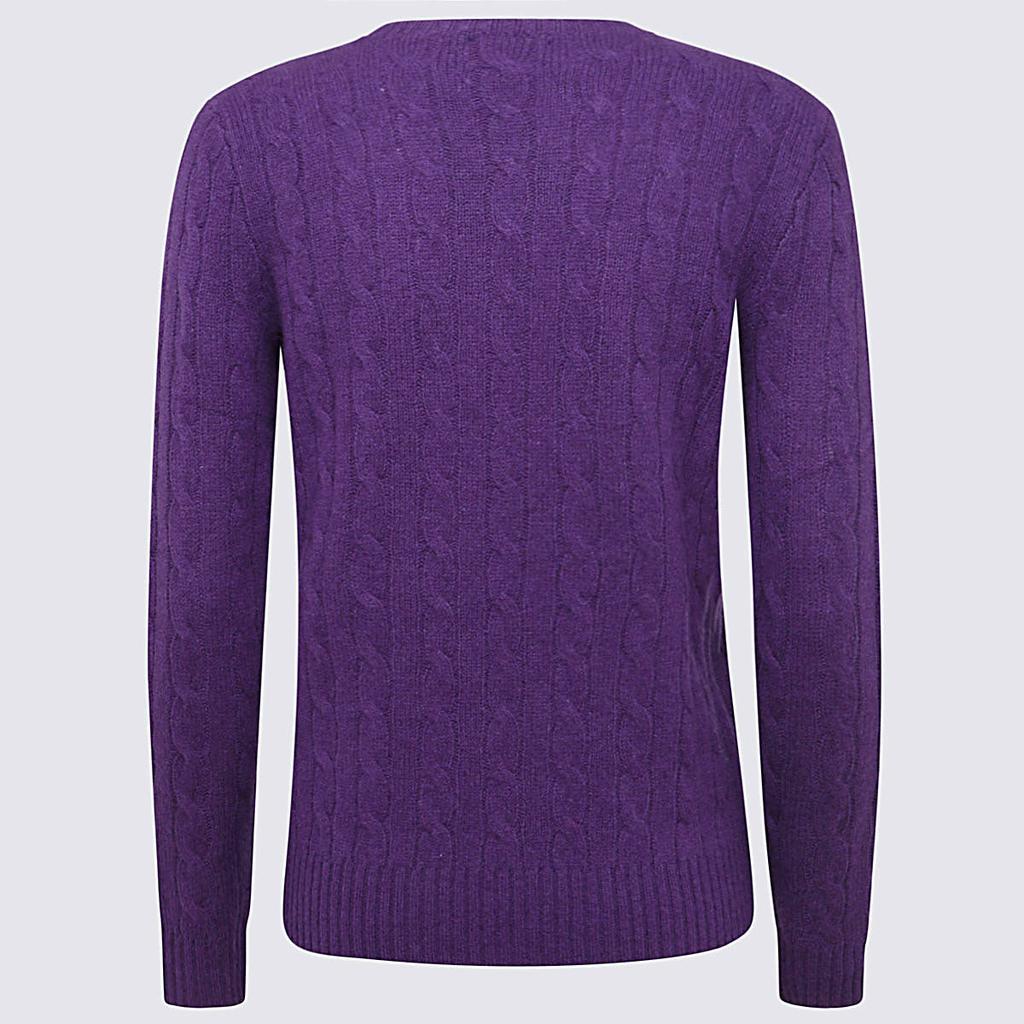 商品Ralph Lauren|DARK PURPLE WOOL-CASHMERE BLEND JUMPER,价格¥1000,第4张图片详细描述