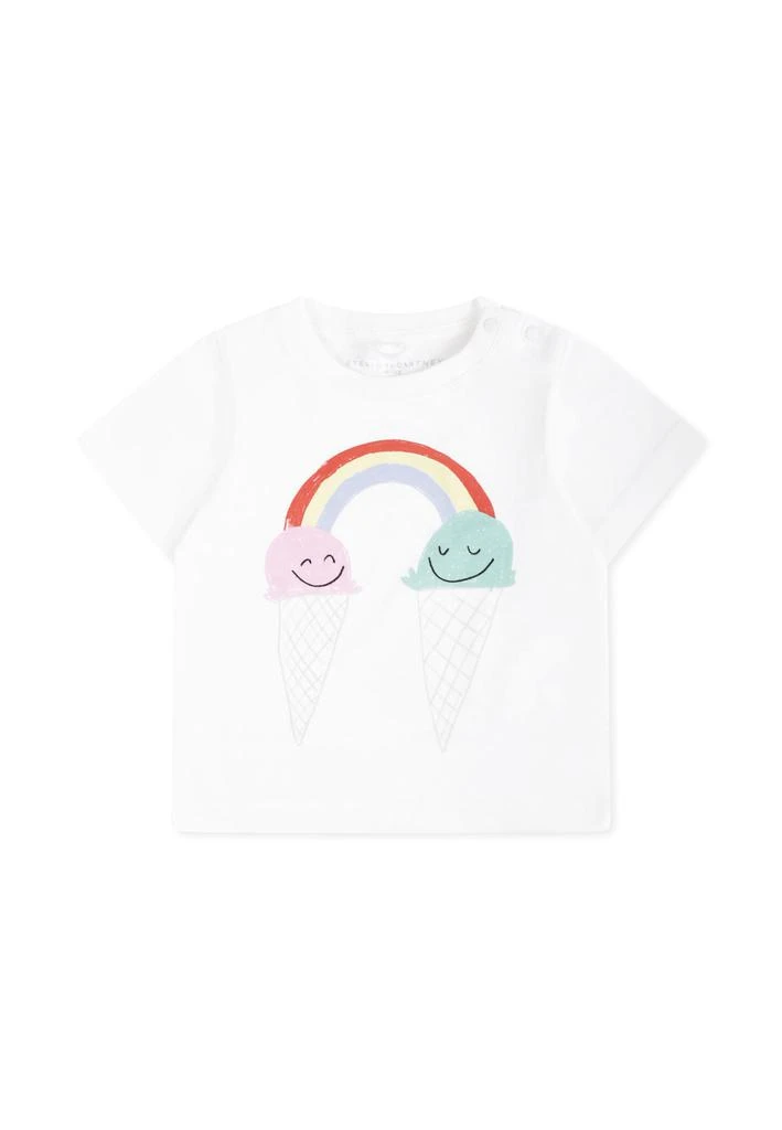 商品Stella McCartney|White T-shirt For Baby Girl With Ice Cream,价格¥775,第1张图片