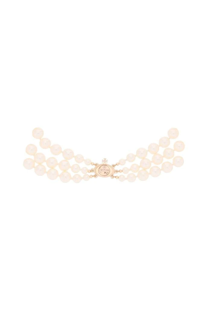 商品Vivienne Westwood|Choker Three Row Pearl Bas Relief,价格¥2113,第2张图片详细描述