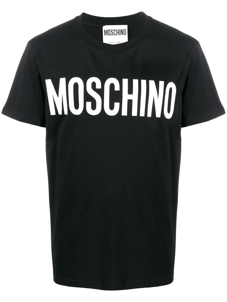 Moschino Men's Black Cotton T-Shirt商品第1张图片规格展示