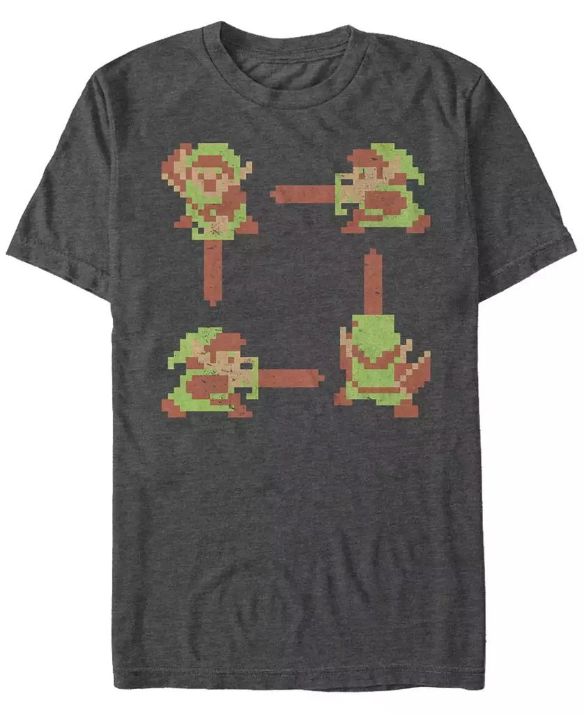 商品Nintendo|Nintendo Men's Legend of Zelda 8-Bit Link Short Sleeve T-Shirt,价格¥187,第1张图片