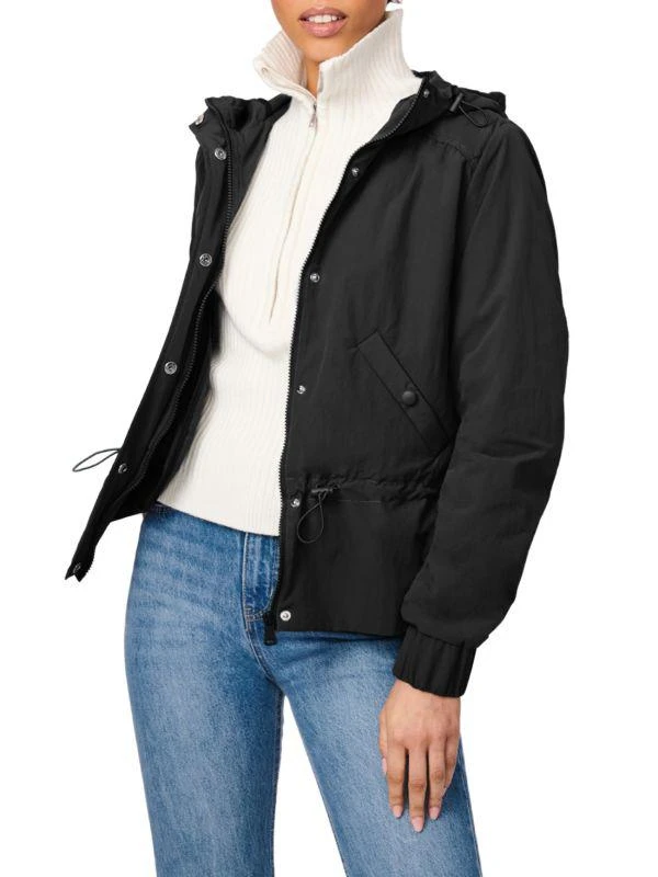 商品Bernardo|Solid Peplum Hooded Rain Jacket,价格¥476,第4张图片详细描述