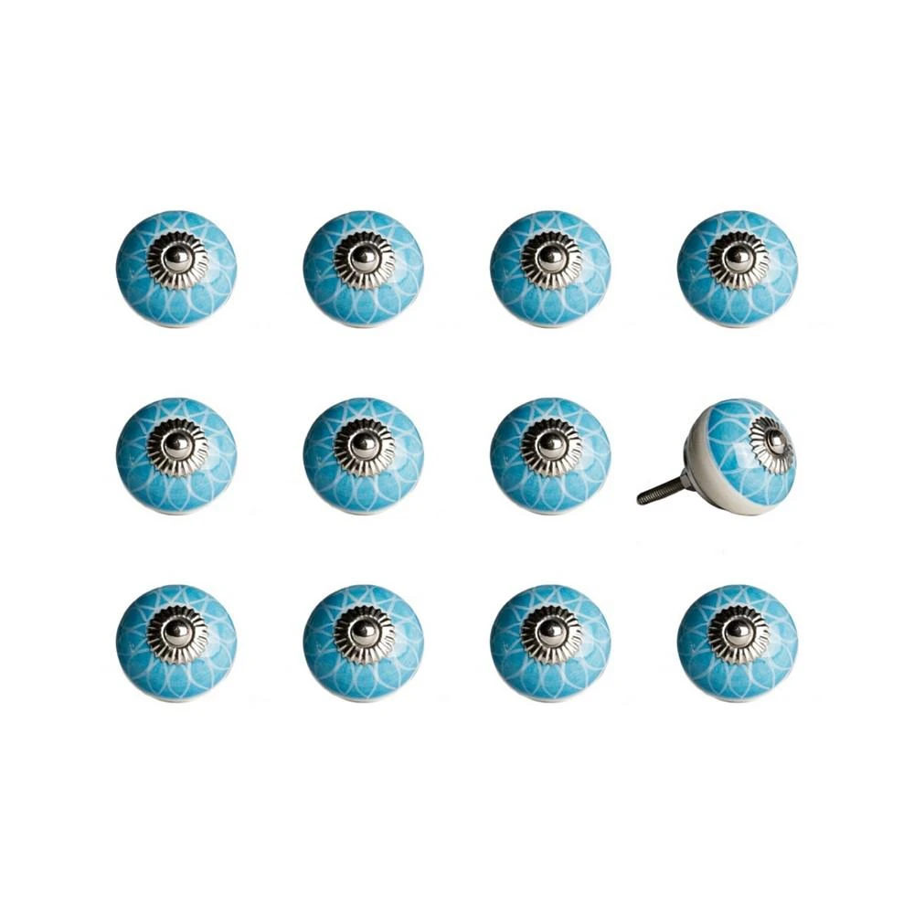 商品KNOB-IT|Handpainted Ceramic Knob Set of 12,价格¥471,第1张图片