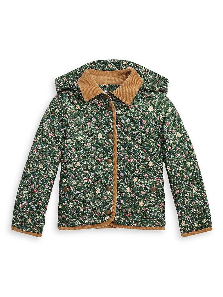 商品Ralph Lauren|Girl's Addison Floral Print Quilted Jacket,价格¥408,第1张图片