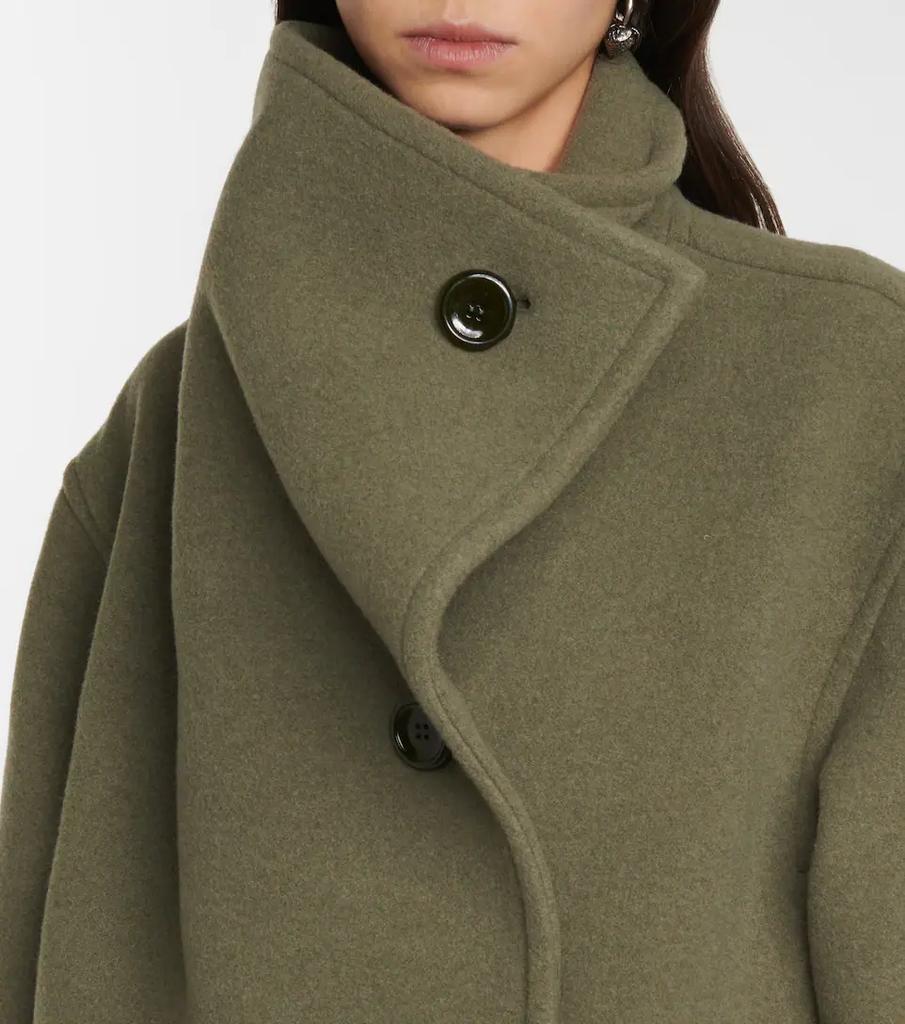 Funnel-neck wool-blend coat商品第4张图片规格展示