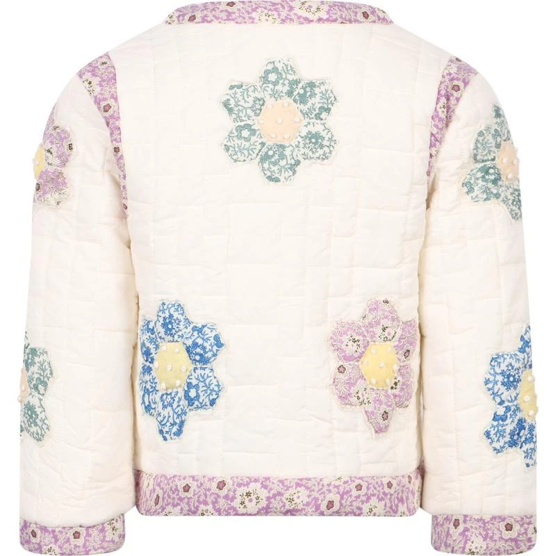 商品Sea|Floral patches quilted cotton jacket in white,价格¥2361,第2张图片详细描述