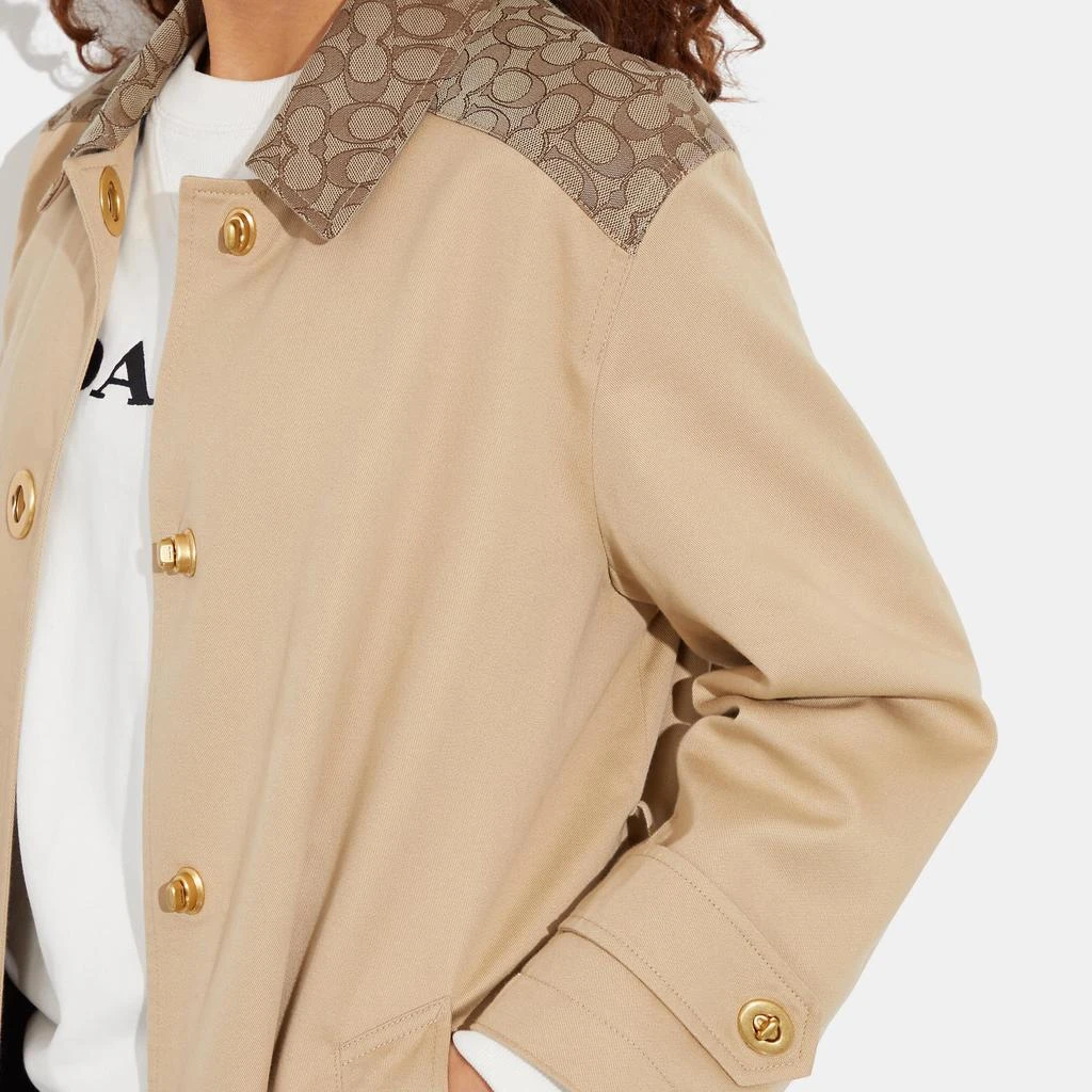商品Coach|Coach Outlet Signature Turnlock Trench,价格¥2322,第3张图片详细描述