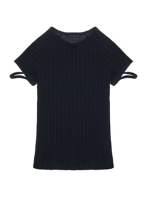 商品Helmut Lang|Rib-Knit Cotton T-Shirt,价格¥1112,第3张图片详细描述