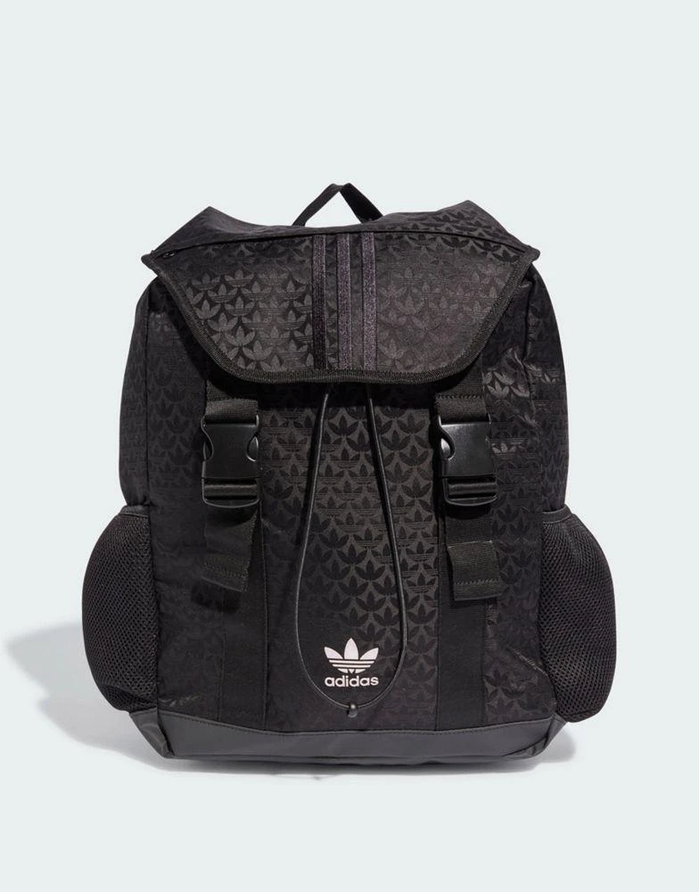 商品Adidas|adidas Trefoil Monogram Jacquard Backpack in black,价格¥488,第1张图片
